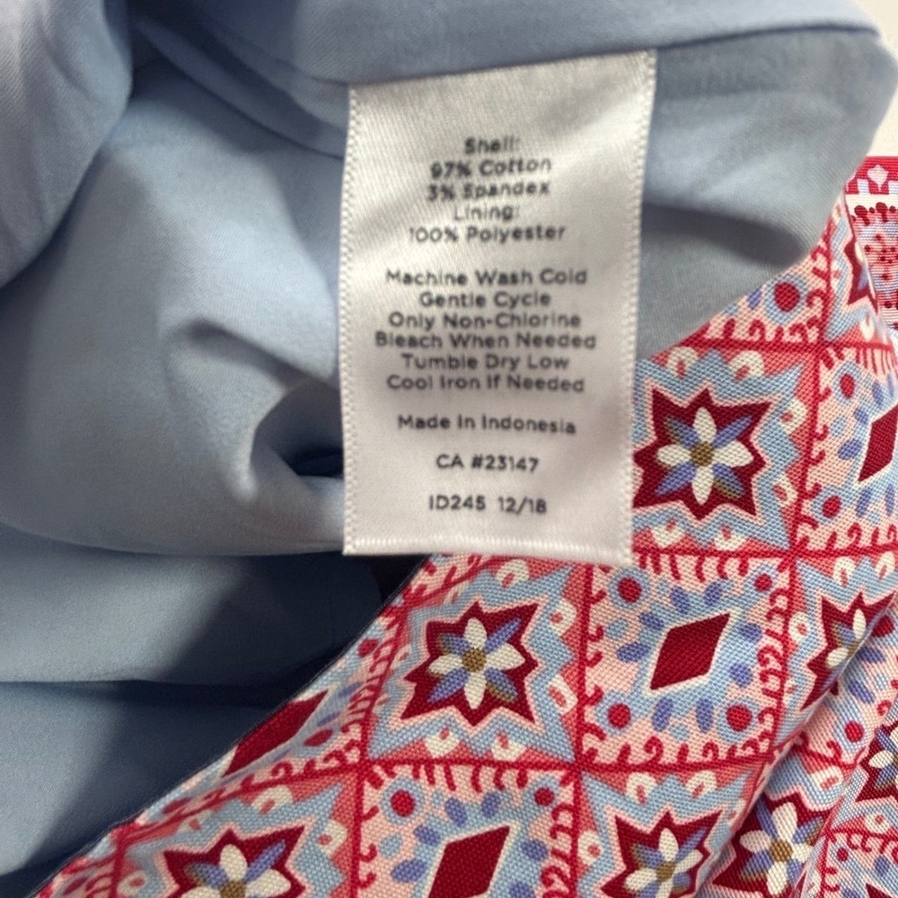 Talbots Skirt Womens Size 14 Floral Geo Print Above Knee A-Line Cotton Blend NEW - Picture 10 of 16